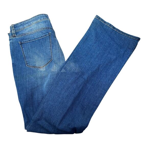 Eunina Imogen Low Rise Jeans 15 Bootcut 5 Pocket Style Intentionally Distressed - Picture 1 of 11